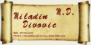 Miladin Divović vizit kartica